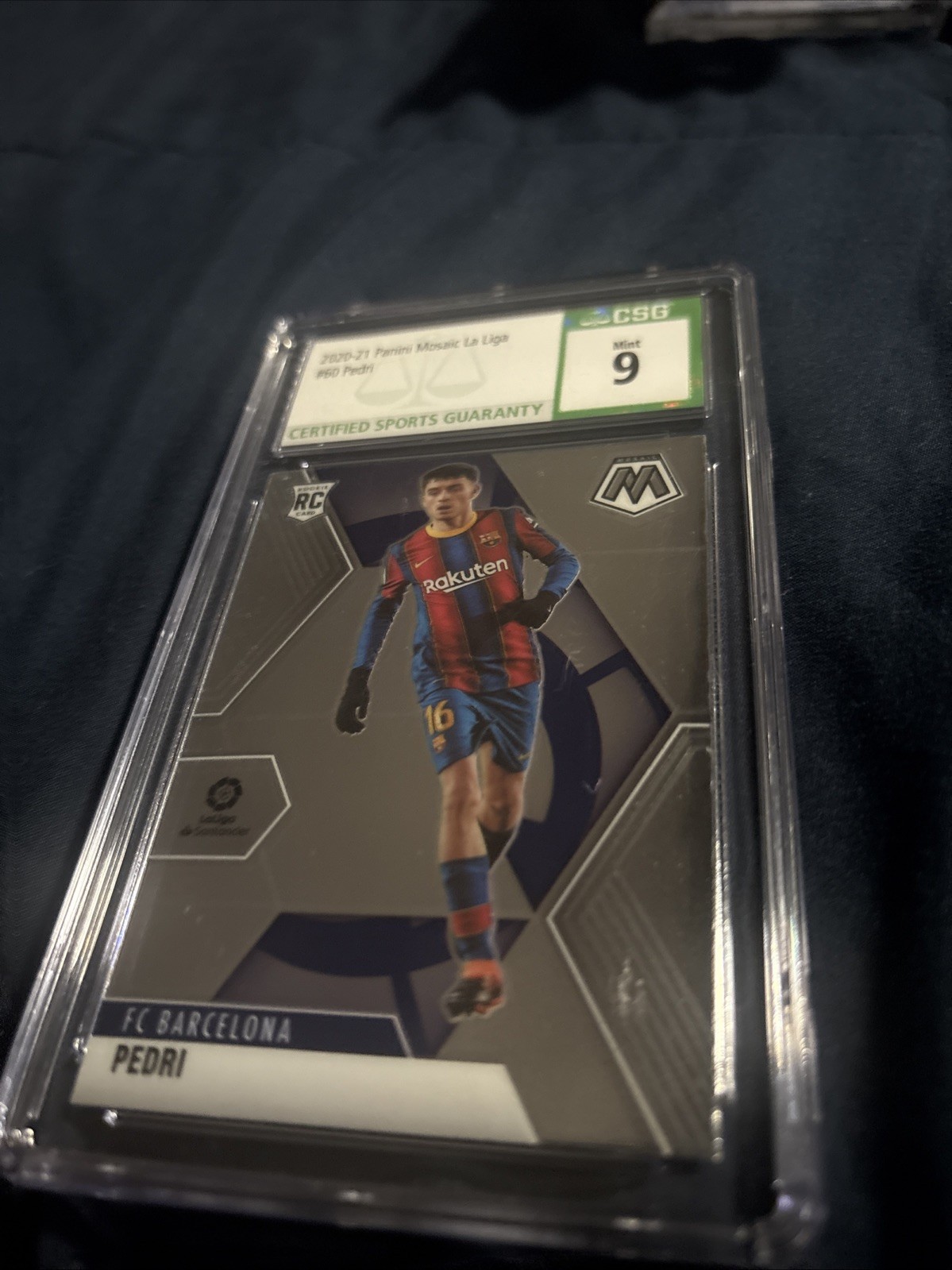 2020-21 Panini Mosaic La Liga Soccer #60 Pedri Silver Prizm Rookie SP