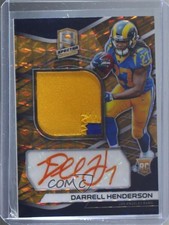 Panini Spectra 2019 3/15 Darrell Henderson #210 RPA Rookie Patch Auto RC dd2