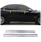 Chrome Windows Rubber Cover Trim 4dr S.STEEL For Jaguar X-TYPE SEDAN 2001-2009