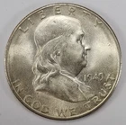 1949 S Franklin Half Dollar - Silver - AU - Almost Uncirculated San Francisco