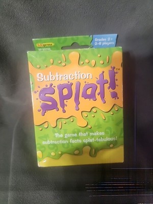 Edupress Subtraction Splat Flash Cards  Educational Card Game READ DESCRIP!