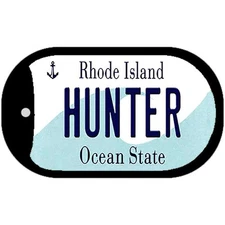Hunter Rhode Island Novelty Metal Dog Tag Necklace 2" x 1"