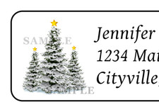 30 personalized Christmas Tree return address labels stickers tags