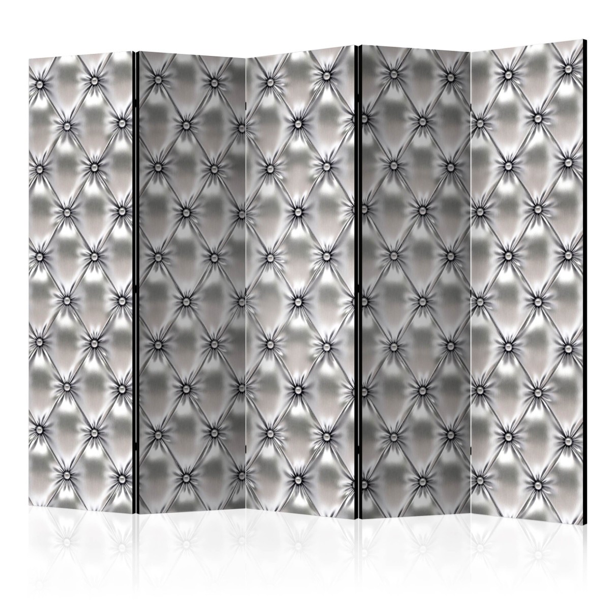 Paravent 5 volets White Queen 172x225cm en bois blanc pour séparation