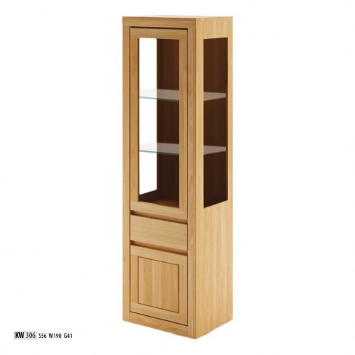 Handarbeit Holz MöBel Vitrine Vitrinenschrank Vitrinen Schrank Glasschrank Neu-image