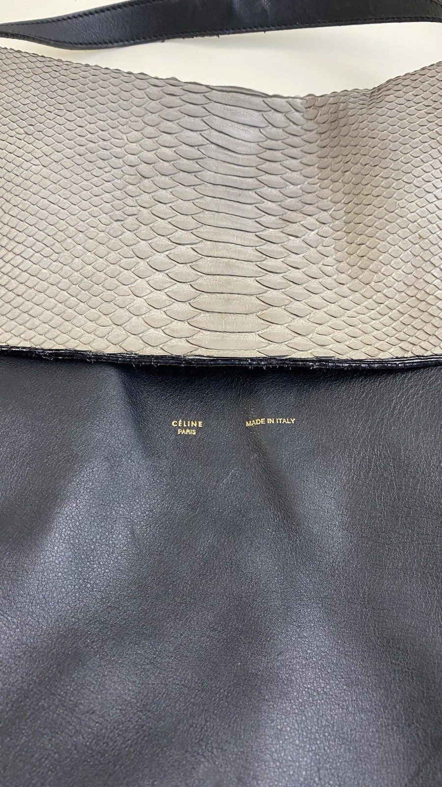 Celine All Soft Leather Python Bag - image 9
