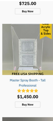cake safe master spray box. Set up is for two spray boxes stacked with shields