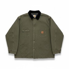 Carhartt C02 ARG Chore Coat Mens 3XL Army Green Blanket Lined Duck Jacket