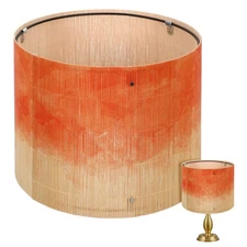 European Watercolor Lampshade Gradient Bamboo Lamp Shades Clip On Bulb Light ...