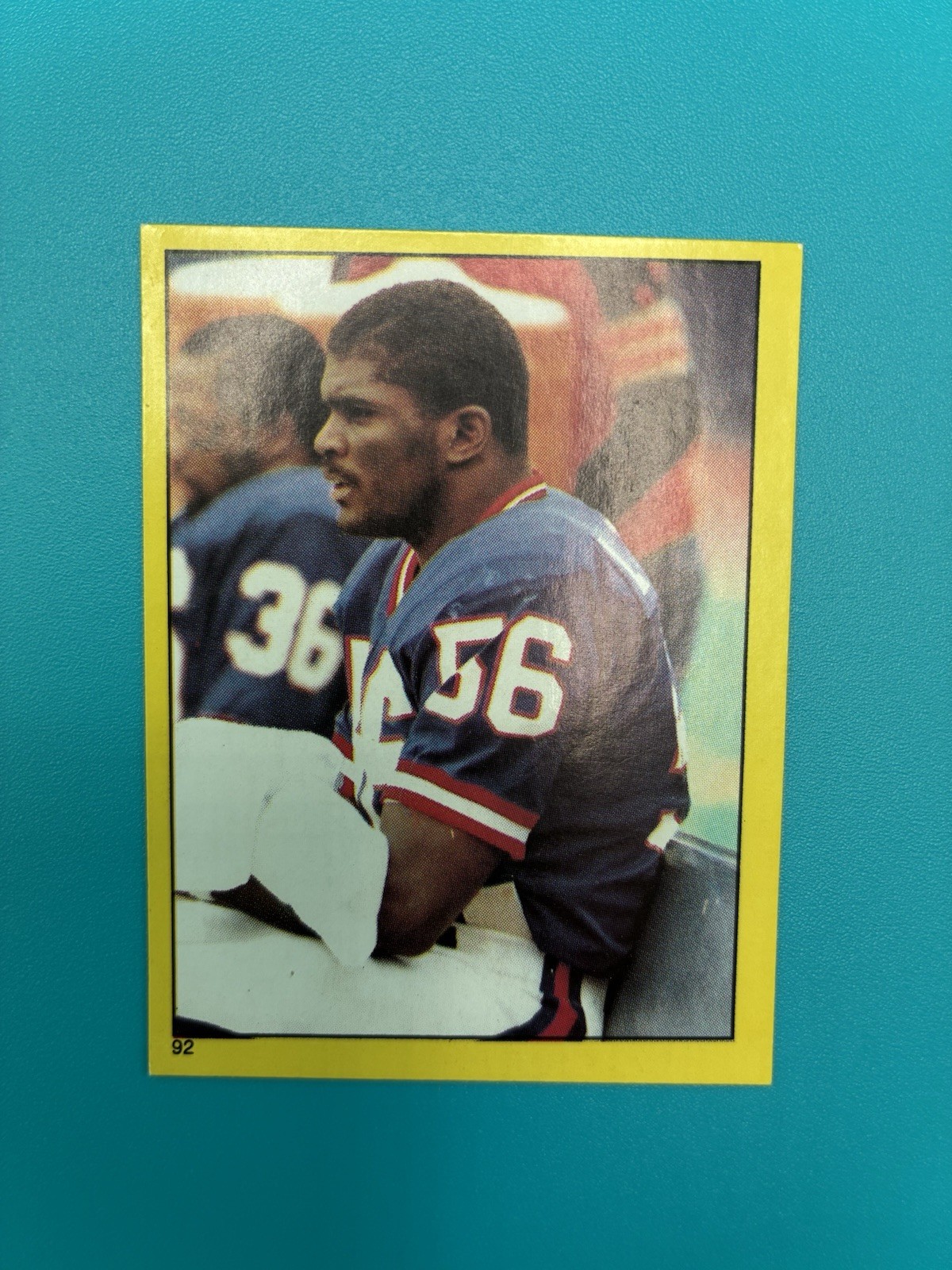 1982 Topps Lawrence Taylor Made In Italy Sticker Rookie Year #92