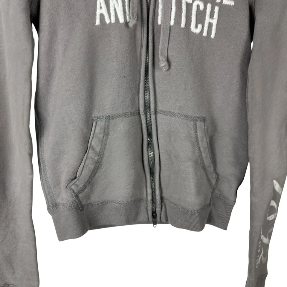 Women’s Y2K Abercrombie & Fitch Spellout Logo Full Zip Hoodie Size S - Image 4 of 4