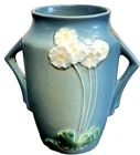 Roseville Art Pottery Blue Primrose Vase 760-6 Original Sticker #R9