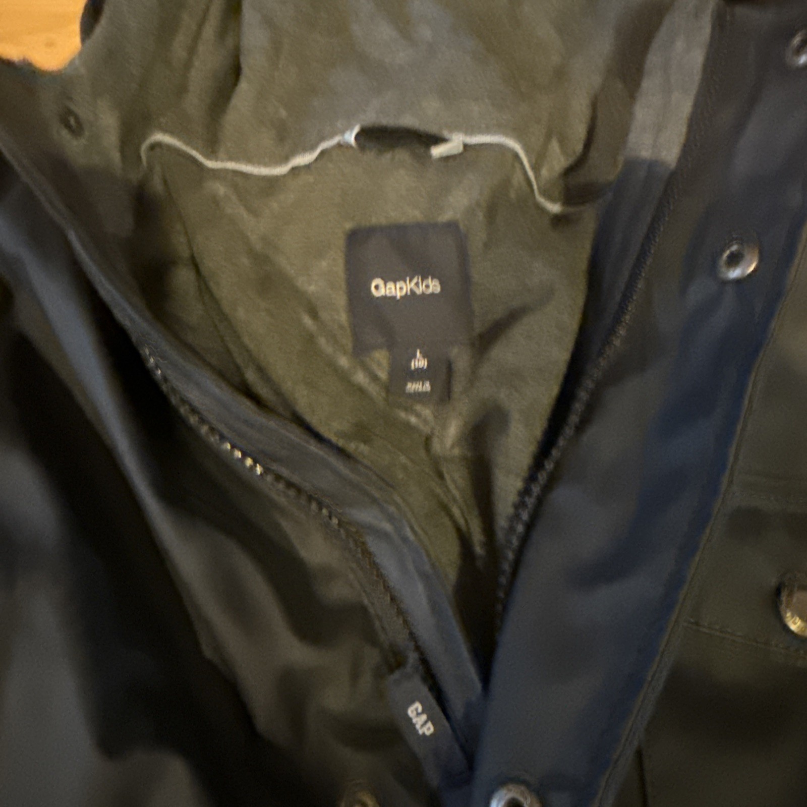 Lot of 3 Boys’ Denim Jackets / Rain Jacket / Vest (Zara, Gap Sizes 10-12 y/o) image 4