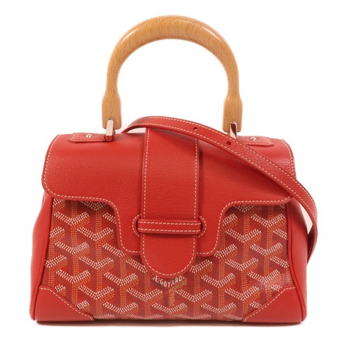 GOYARD Saigon Mini 2way Shoulder Bag Coated Canvas Red