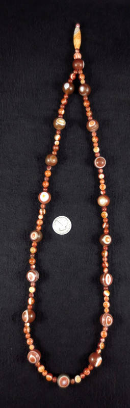 Antique Tibetan Necklace God's Eye Dzi Beads