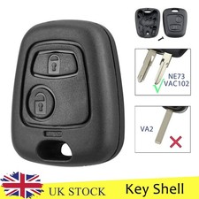 For Peugeot 106 206 306 406 107 207 307 407 Key Fob Case Replacement 2 Button