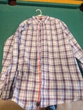 Ariat Pro Series Ivy Classic Shirt XL Tall Blue Plaid Long Sleeve Button Down