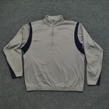 Nike Sweatshirt Adult Large Grey Blue Quarter Zip Golf Therma Fit Mens