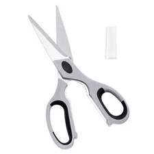 Uimoso Kitchen Scissors Stainless Steel Kitchen Shears Protective Sheath Grey
