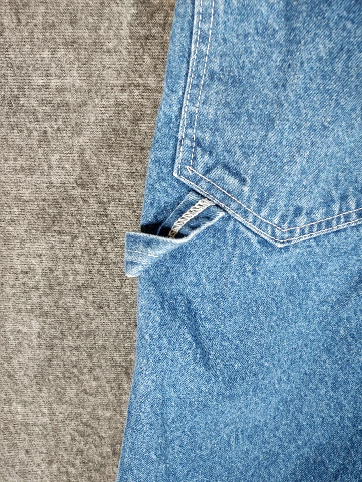 复古 90 年代钥匙木匠牛仔短裤男式 40 中号水洗棉易版美国 — 第 4/4 张图片