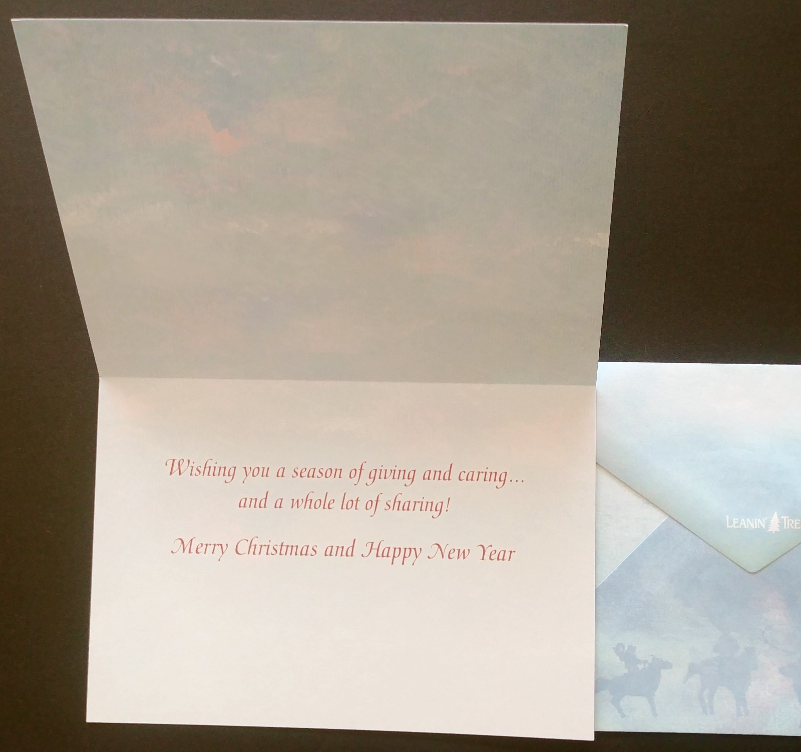 "Western Kiddos" (4) Leanin Tree Christmas, New YR Cards, New With (4) Envelopes