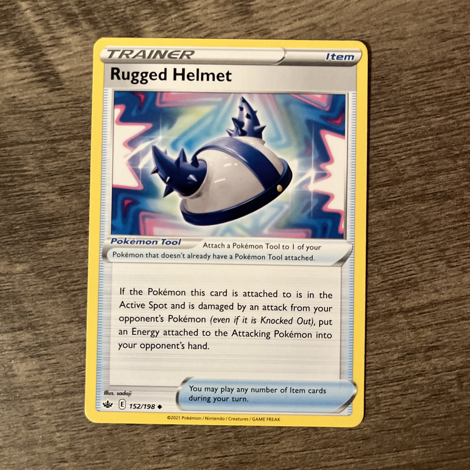 Rugged Helmet 152/198 (NM, Pokemon Card, Chilling Reign, 2021, Item ...
