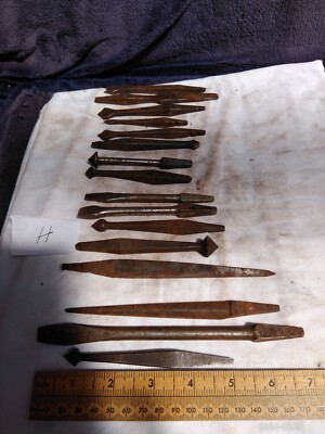 16 Vintage Strebe Stahl Werkzeug Bohrer Holzbearbeitung Bits Schnecken Irwin Stellfläche Levick