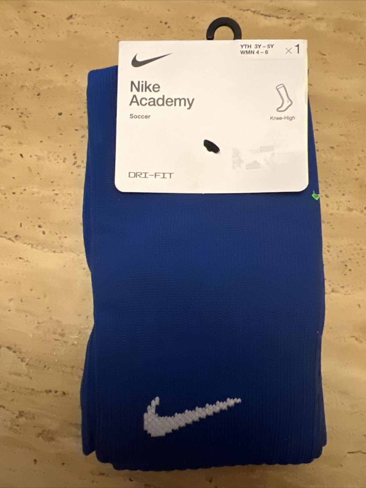 1 pair Nike ACADEMY Knee High Soccer Socks Blue DriFit FITS WMN 46