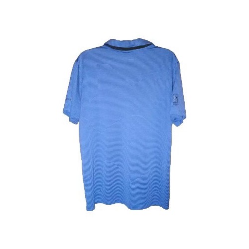 Nike Mens Sz Lg Blue Dri-FIT Players Striped Golf Polo - Picture 3 of 9