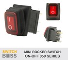 Mini Rectangle ROCKER TOGGLE SWITCH ON-OFF - Red LED Illuminated 12v 17x23