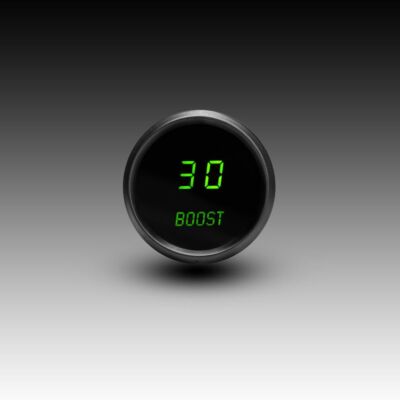 Intellitronix Boost LED Digital Gauge in Black Bezel - Green M9011G