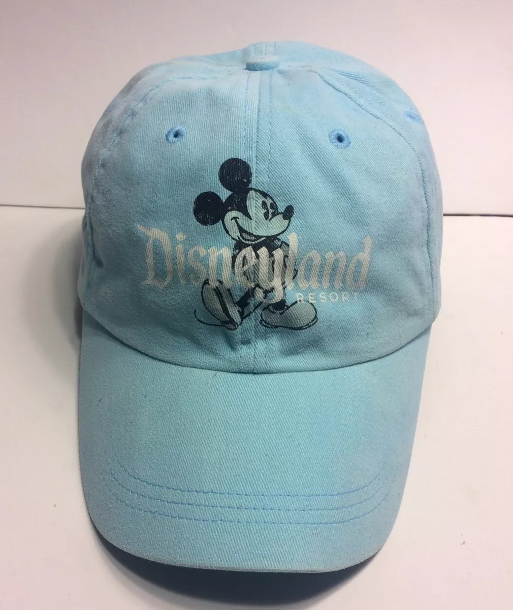Disney Mickey Mouse Light Blue Cap Hat Adult Adjustable 100 Cotton Nice