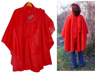 INTI ALPACA Herren Poncho Helsinki - Handgewebter Alpaka Wolle Umhang