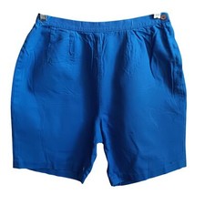 Med 26" Vintage 1960's Womens Shorts HIGH WAIST COUNTRY BLUE DENIM Kansas FARM