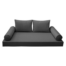  COVER ONLY -Style 1 Daybed Mattress Bolster Pillow Covers Piped Trim Twin-AD003