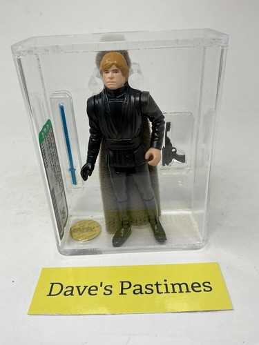 1983 Kenner Star Wars Luke Skywalker Jedi Knight Figure Blue Saber HK AFA 90 NM+