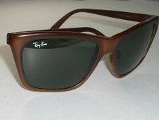 56mm VINTAGE BAUSCH LOMB RAY BAN MATTE BROWN G15 CATS 3000 SKI SUNGLASSES