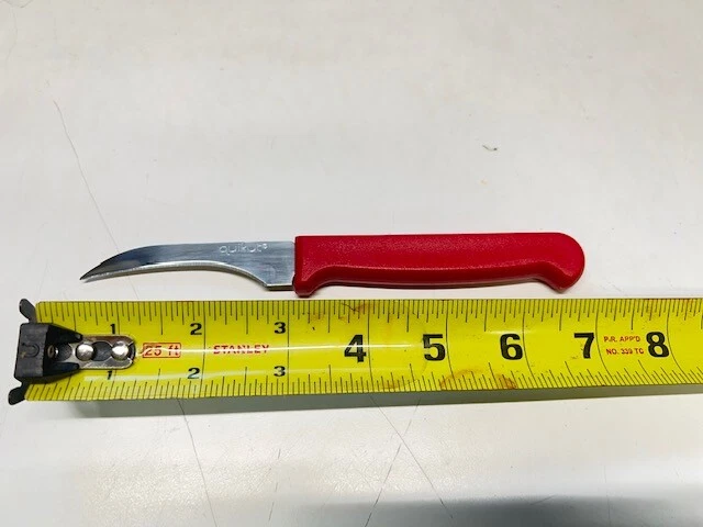 Lote 40 Piezas Nuevo Cuchillo Emparejador Quikut Ginsu 3" Mango Rojo Foto 3 de 3