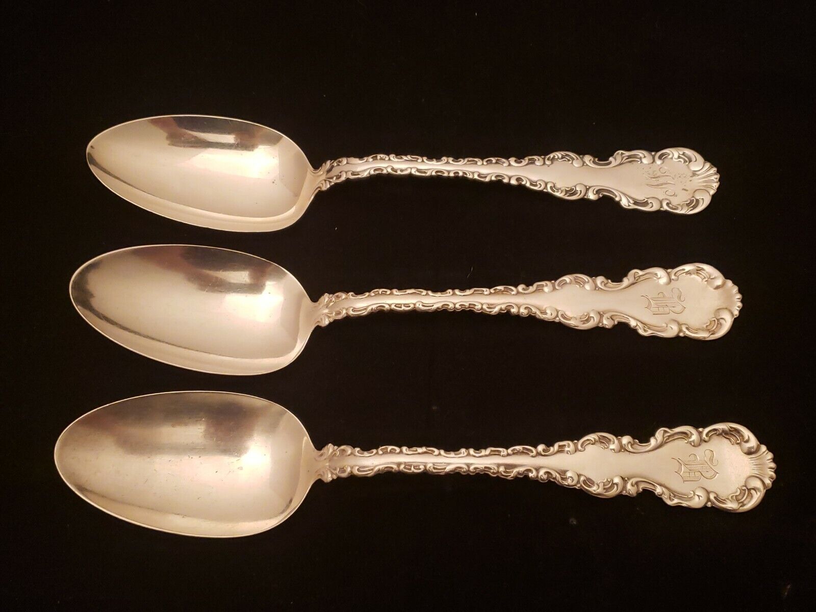High quality LOT of 3 gift ANTIQUE WHITING MANUFACTURING SILV CO STERLING XV LOUIS