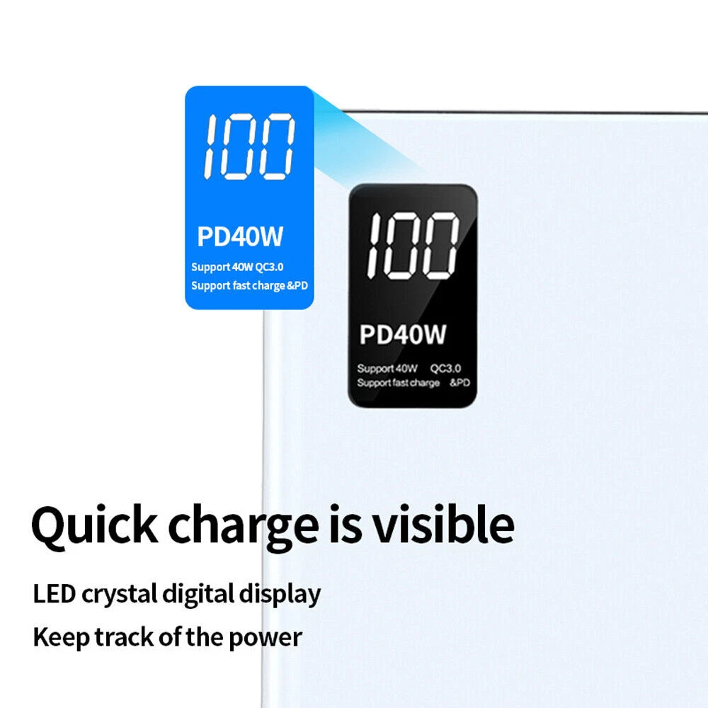 90000mAh 40W Fast Charging Power Bank Portable External Battery for Smartphones and Tablets