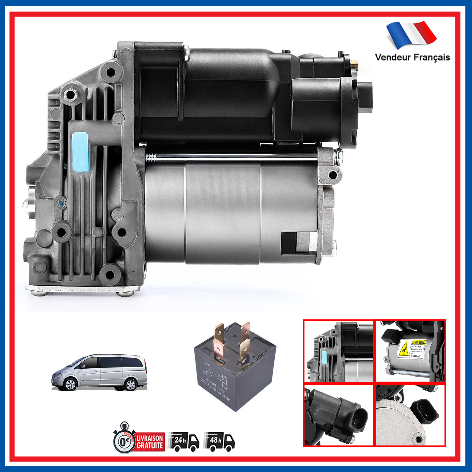 Suspension pneumatique arrière Vito W639 coussin de remplacement A6393200404