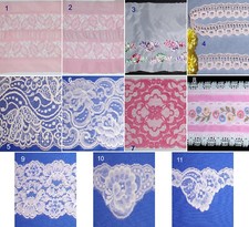 Pink Assorted Lace Trim 3/8" - 9" wide Vintage 119X CLOSEOUT
