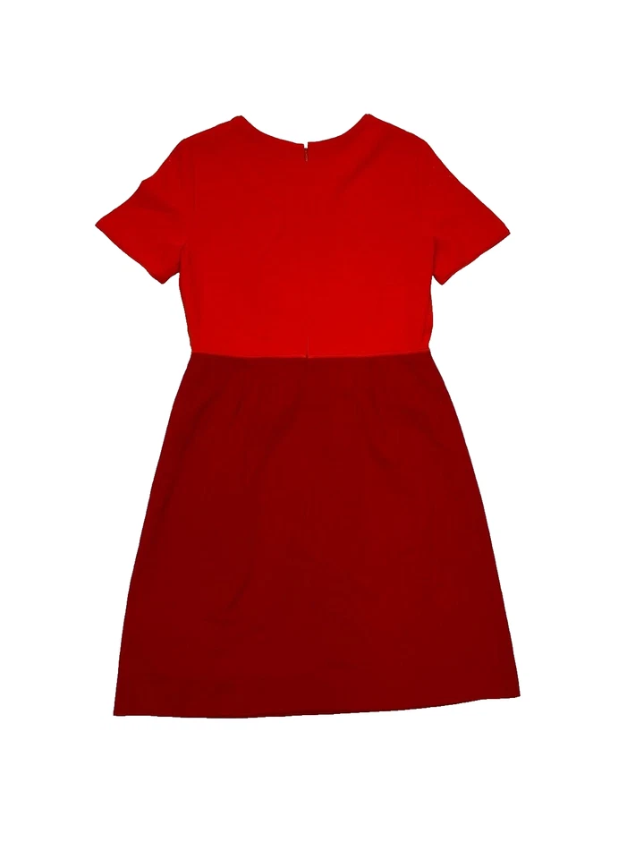 Abito rosso bicolore Marc by Marc Jacobs designer midi A-Line taglia UK 8 - Immagine 2 di 3