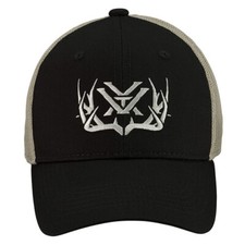 Vortex Optics Full-Tine Embroidered Hat Black / Natural Mesh Cap 220-32-BLK OSFM
