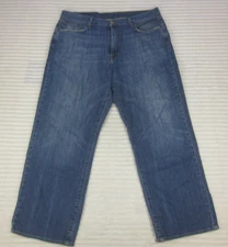 LUCKY BRAND Men's Blue Jeans W38 L30 "Bootcut Short" 100% Cotton High Rise