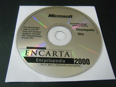Microsoft Encarta Encyclopedia 2000 (PC, 1999) - Disc Only!!!