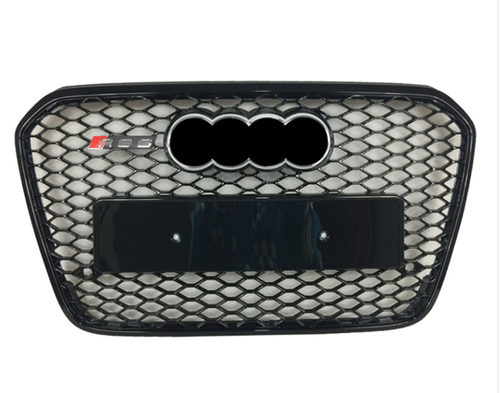 Für Audi A6 C7 2012-2015 RS6 Stil Kühlergrill Schwarz Wabengrill Frontgrill
