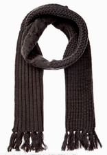Rogue Multi Knit Wool Scarf with Fringe NWT 125