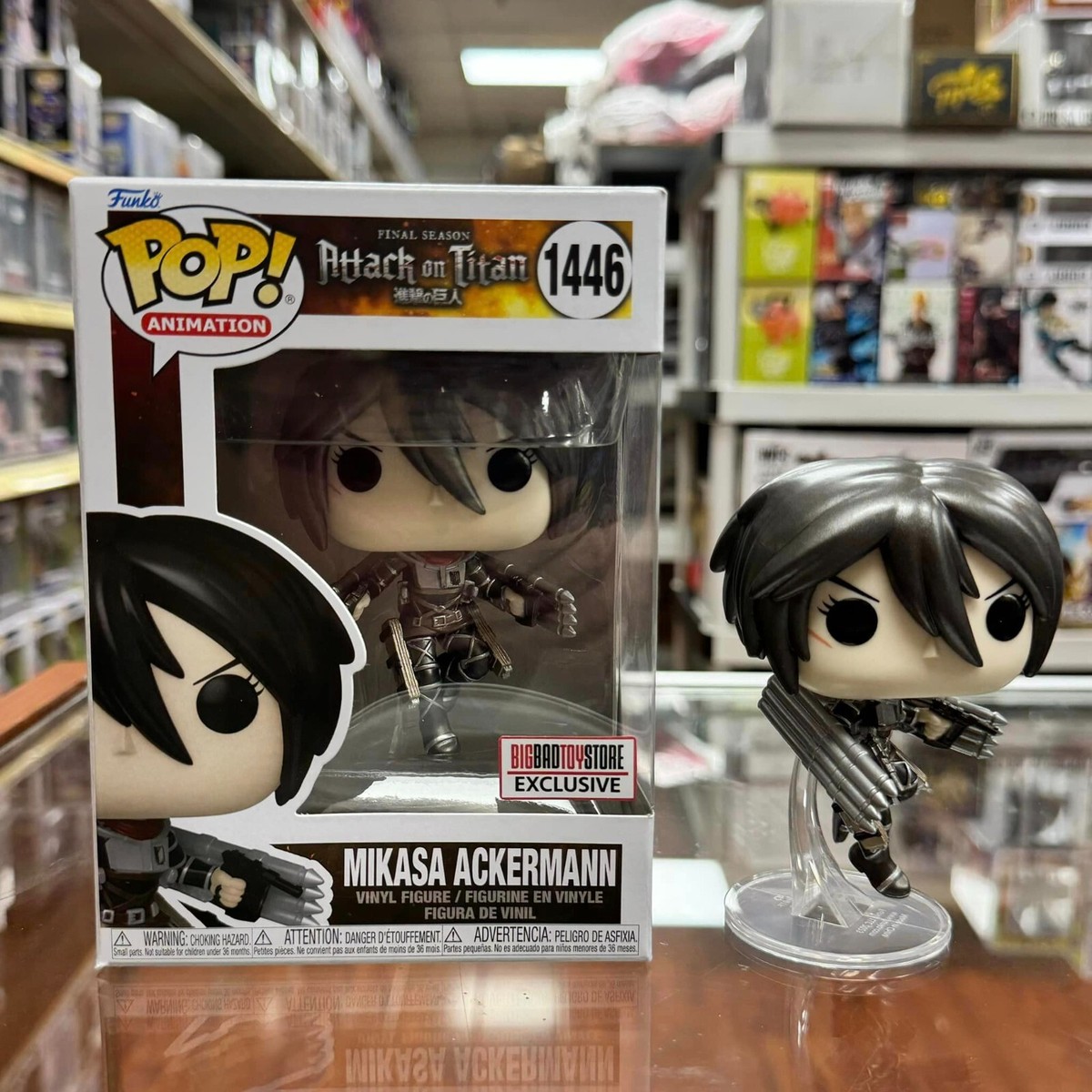 Funko Pop! Attack on Titan: MIKASA ACKERMANN (Metallic) Vinyl
