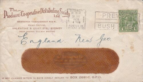 APH622) Australia 1936 small window advertising cover for The Producers Co-opera - Zdjęcie 1 z 2